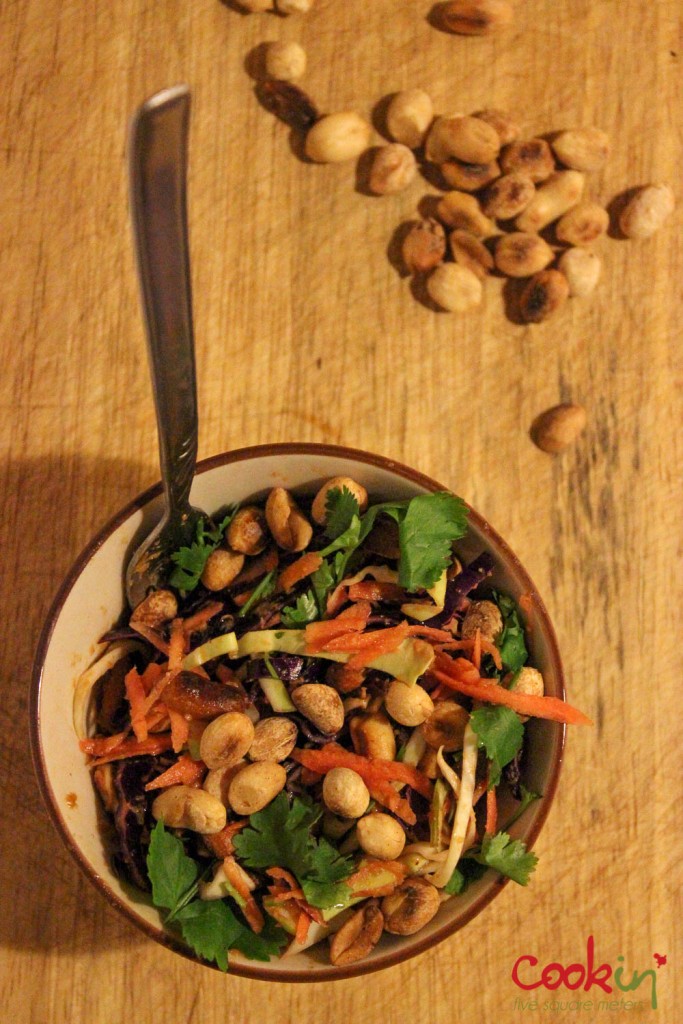 Asian slaw with peanut butter dressing recipe - Cookin5m2-3