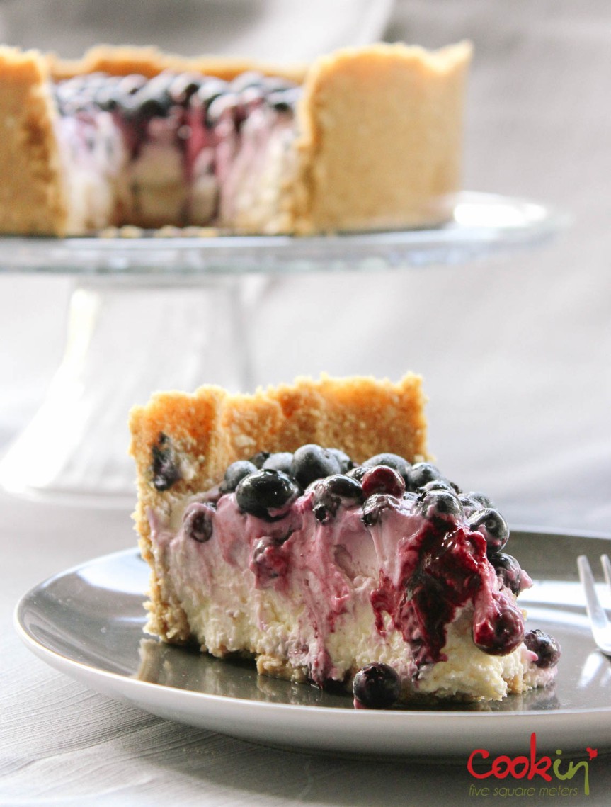 Blueberry Swirl Labneh Cheesecake recipe - cookin5m2 -15