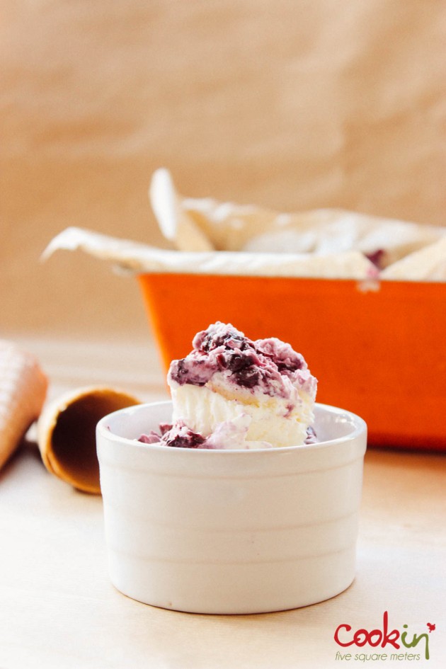 Labneh and Blueberry No-Churn Ice Cream recipe - cookin5m2 -10